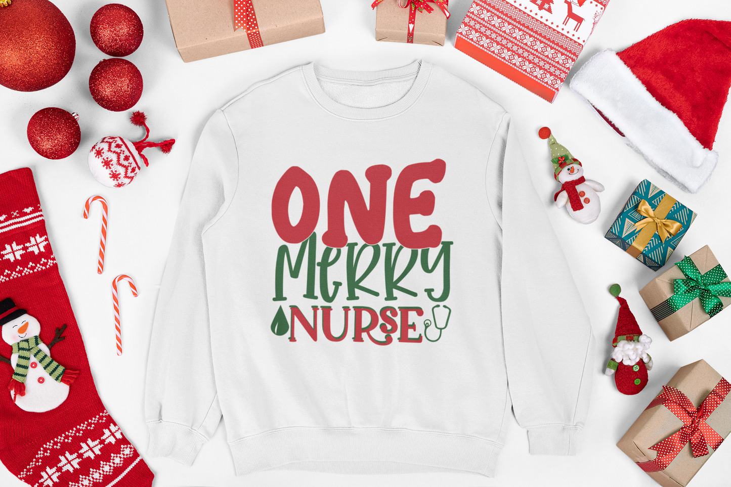 Friday Knights - One Merry Nurse FLEECE Sweatshirt