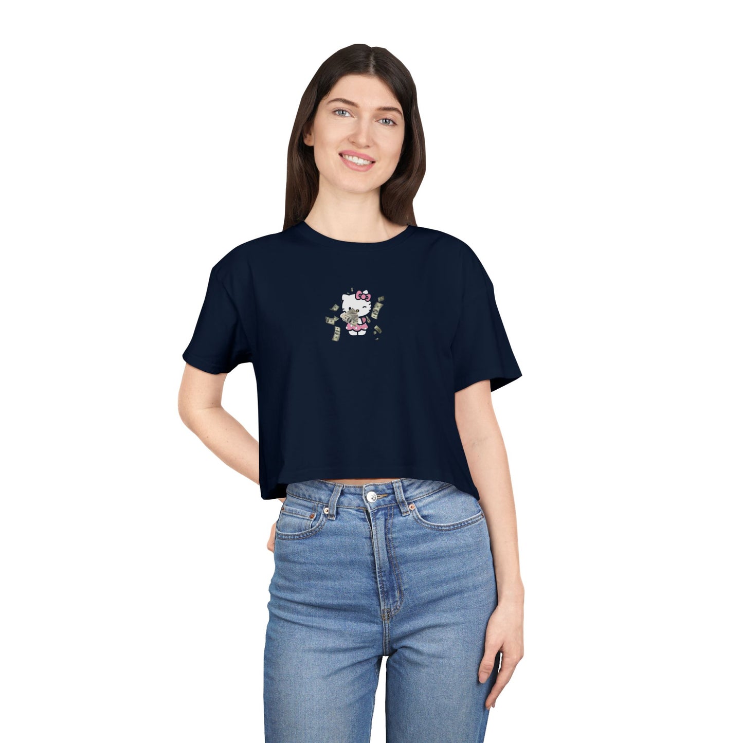 Friday Knights - kawaii Kitty money crop top
