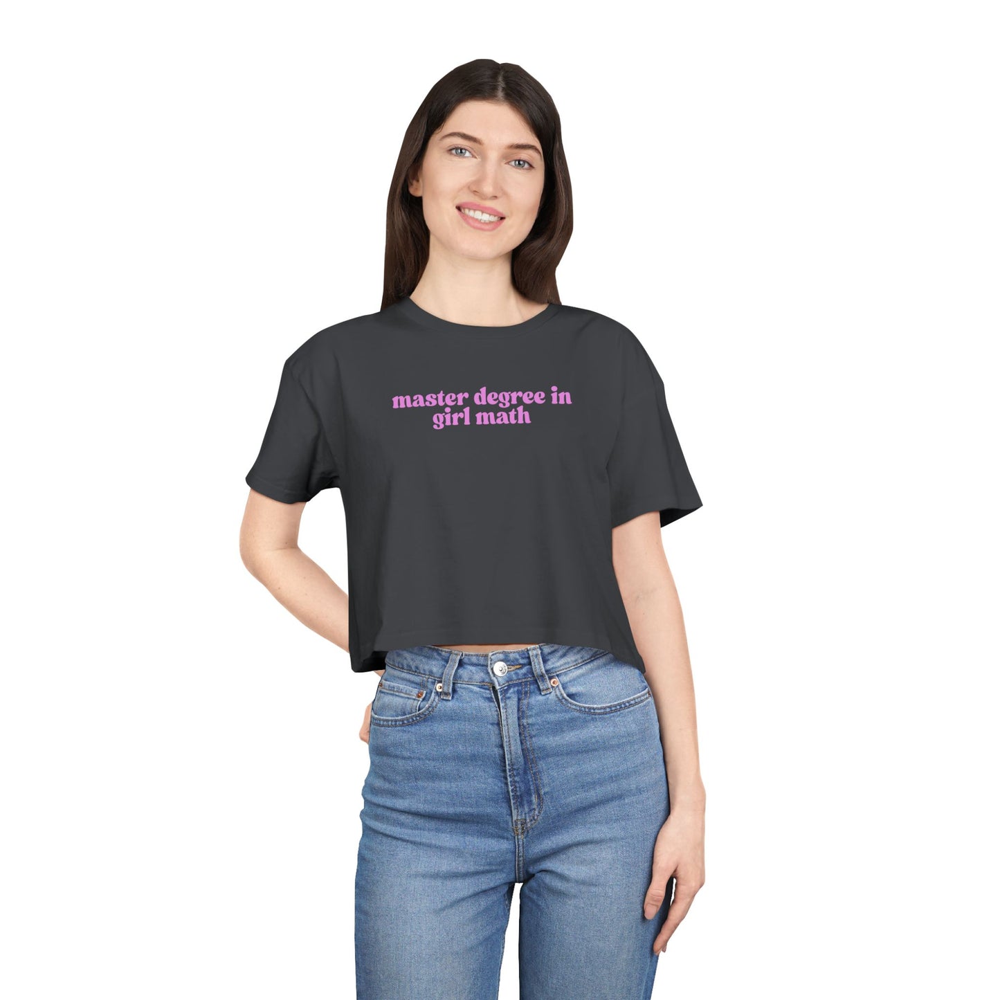 Friday Knights - Master Degree in Girl Math Women's Crop Tee