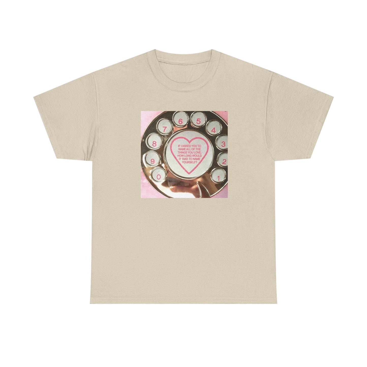Friday Knights- Vintage Rotary Phone Heart T-Shirt love yourself