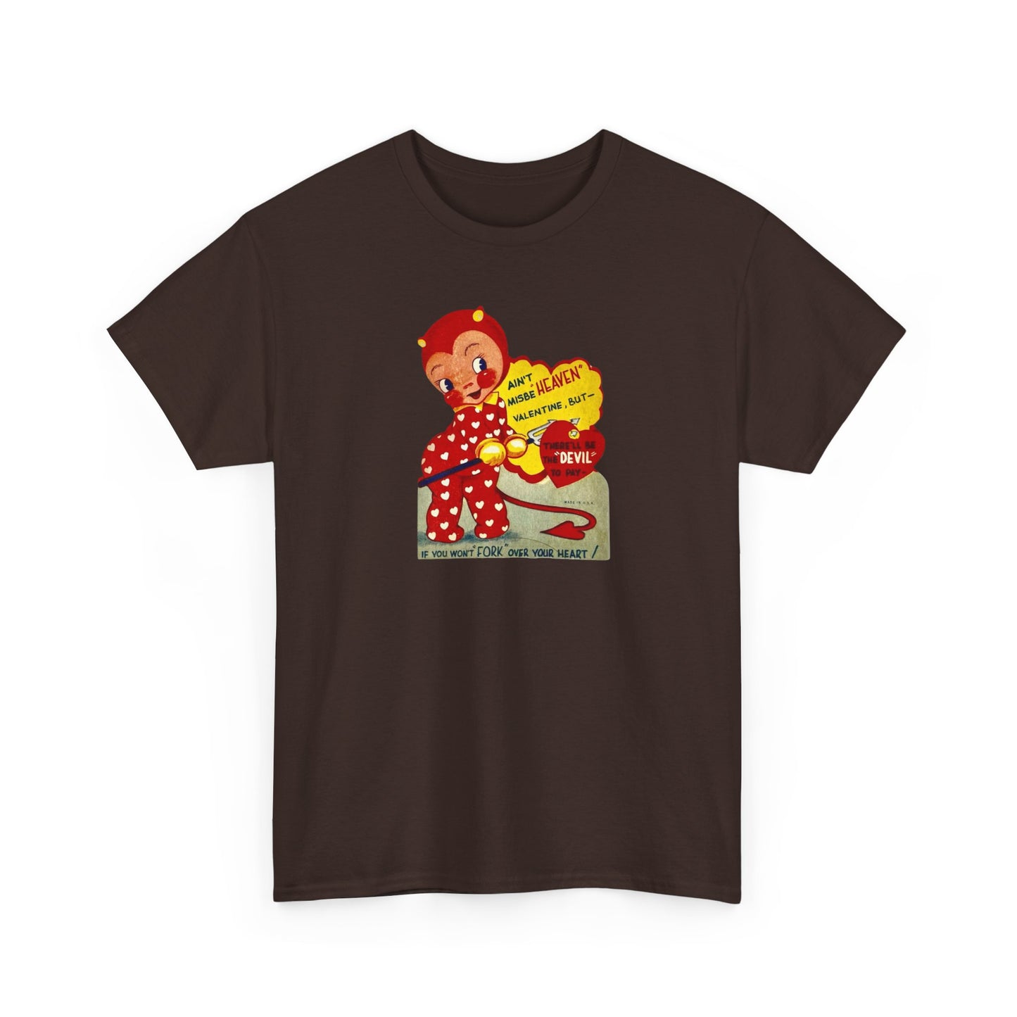 Friday Knights - Fork your heart Devil tee vintage Graphic T-Shirt