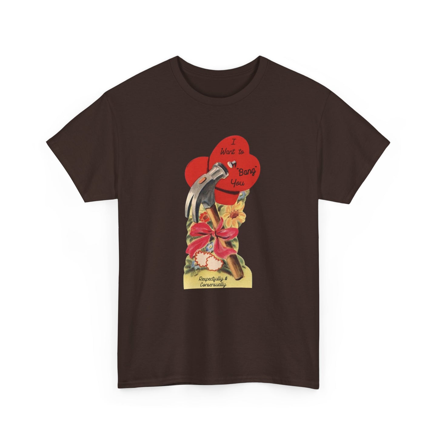 Friday Knights - I want to bang you hammer Vintage Valentine Graphic Tee