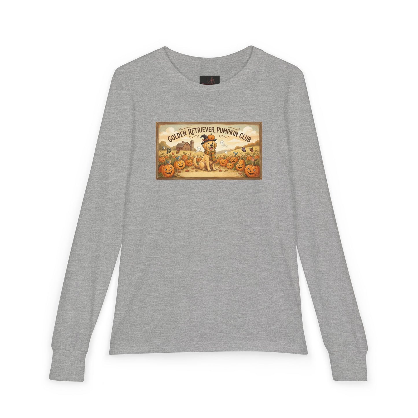 Friday Knights KIDS- Golden Retriever Pumpkin Club Youth Long Sleeve Tee