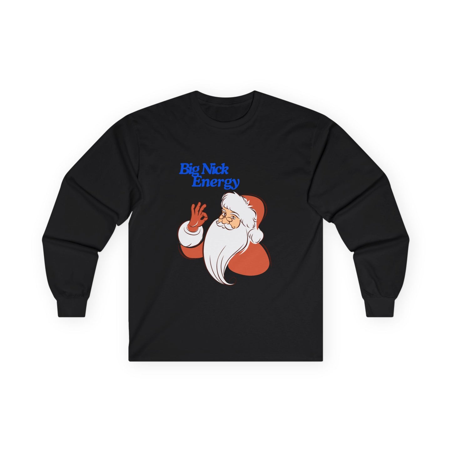 Friday Knights - Big Nick Energy Santa Long Sleeve Tee NONFLEECE