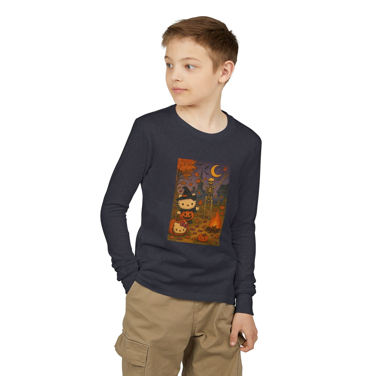 Friday Knights KIDS- Spooky Kitty, Pumpkin & Skeleton Design