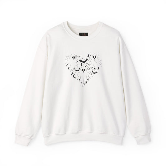 Friday Knights - Crescent Moon Heart Crewneck Sweatshirt