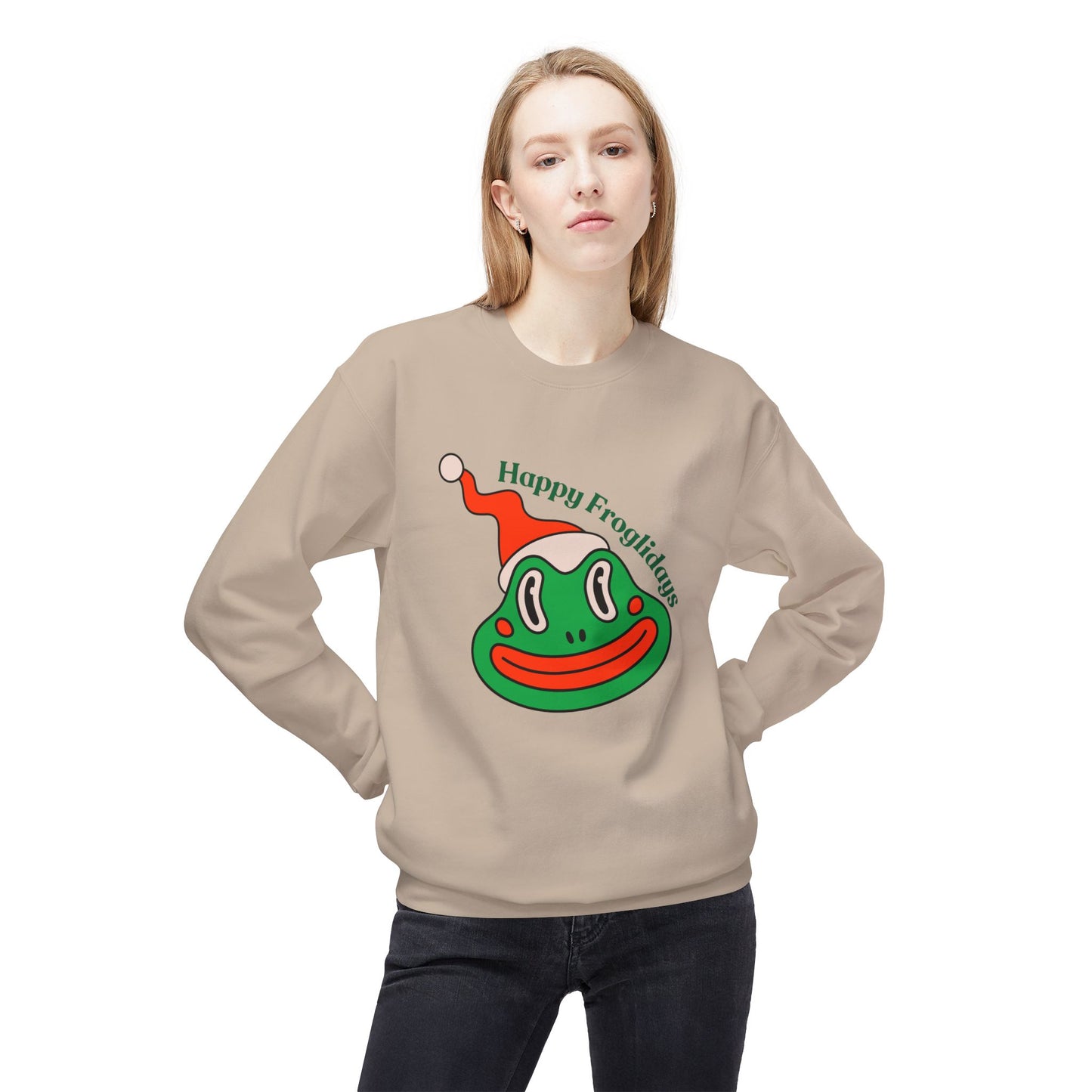 Friday Knights - Happy Froglidays Holiday fleece Sweater
