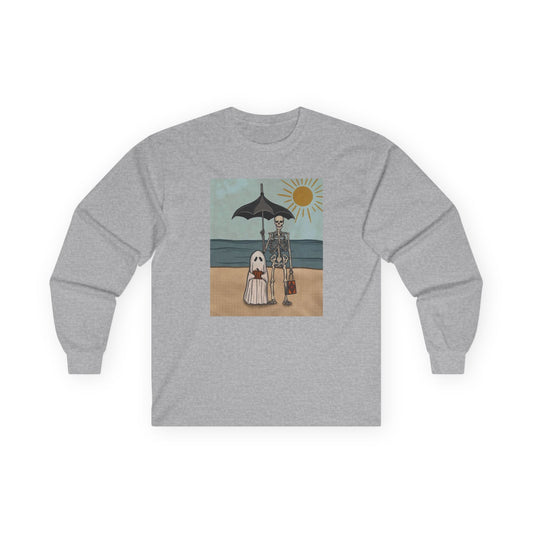 beach skeleton and ghost