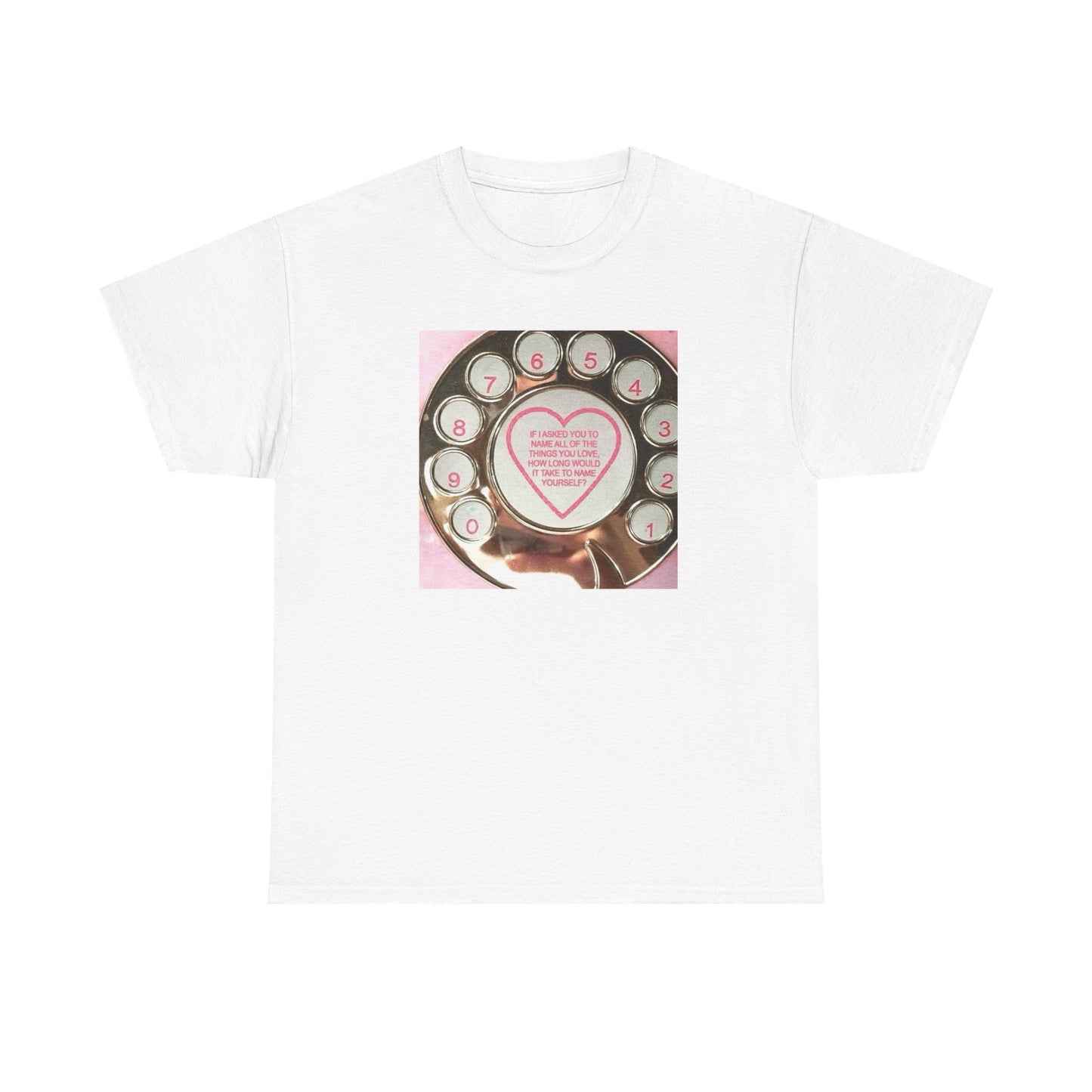 Friday Knights- Vintage Rotary Phone Heart T-Shirt love yourself