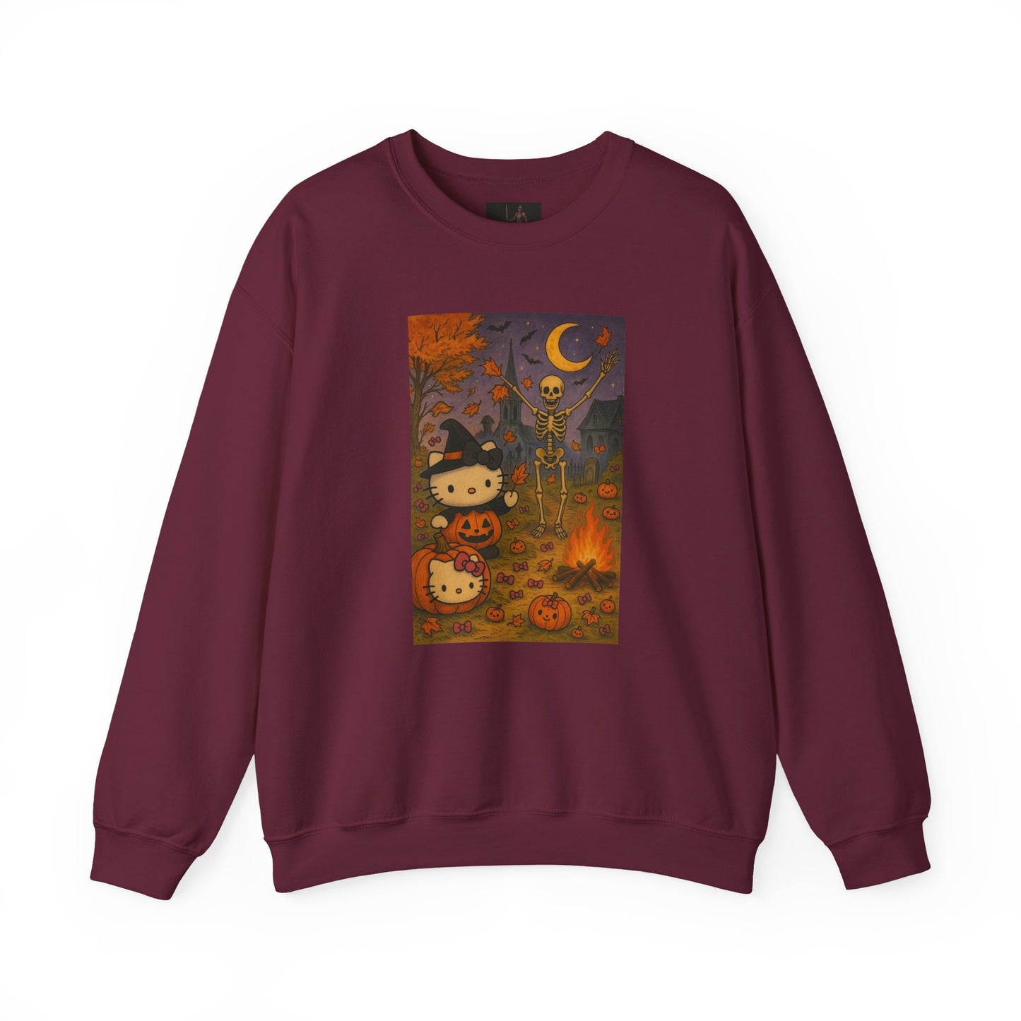 Friday Knights - Cute Halloween Kitty Pumpkin Night Graphic