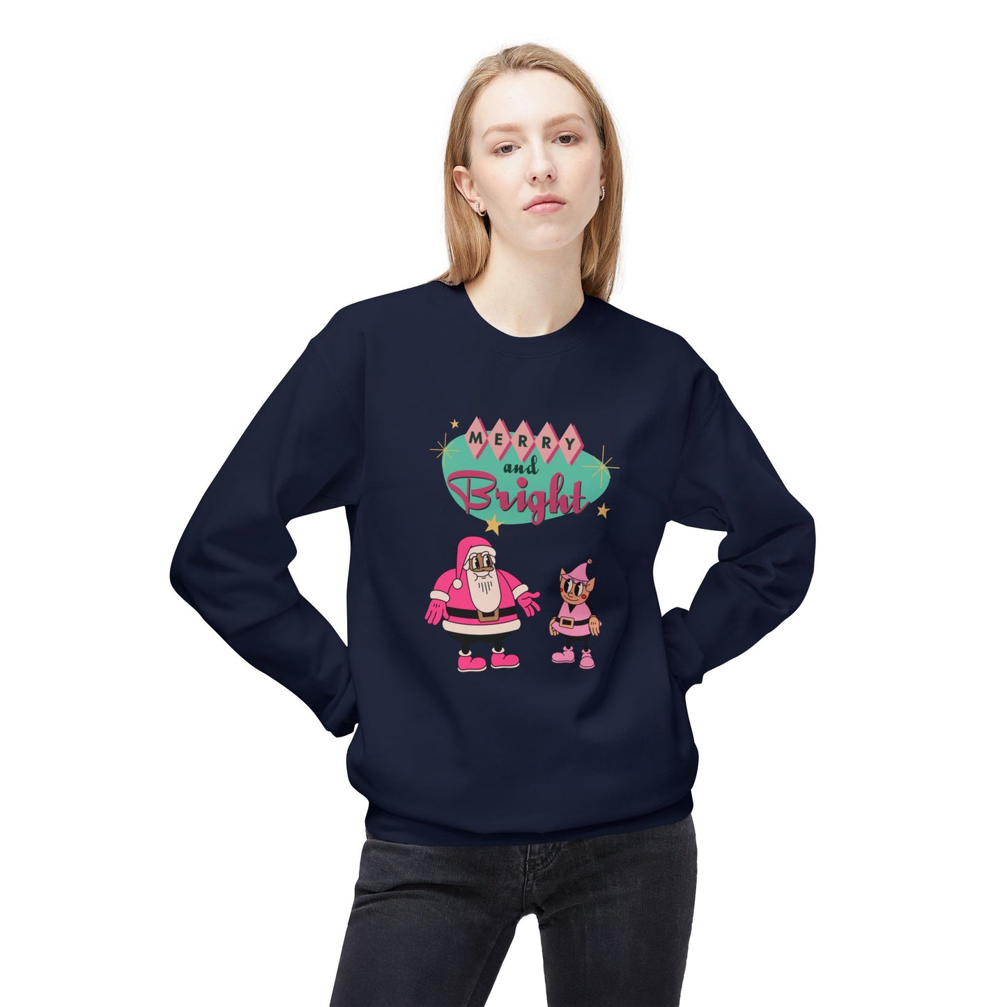 Friday Knights - Merry and Bright Crewneck fleece Sweatshirt