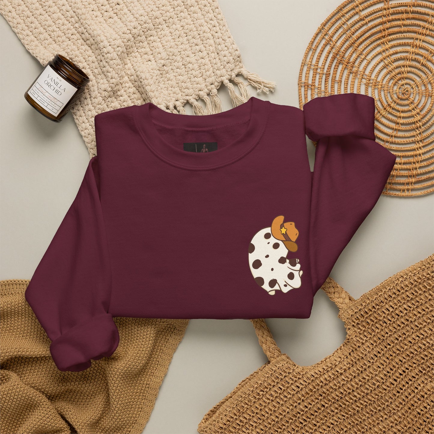 Friday Knights - Cow Spot Ghost Crewneck Sweatshirt