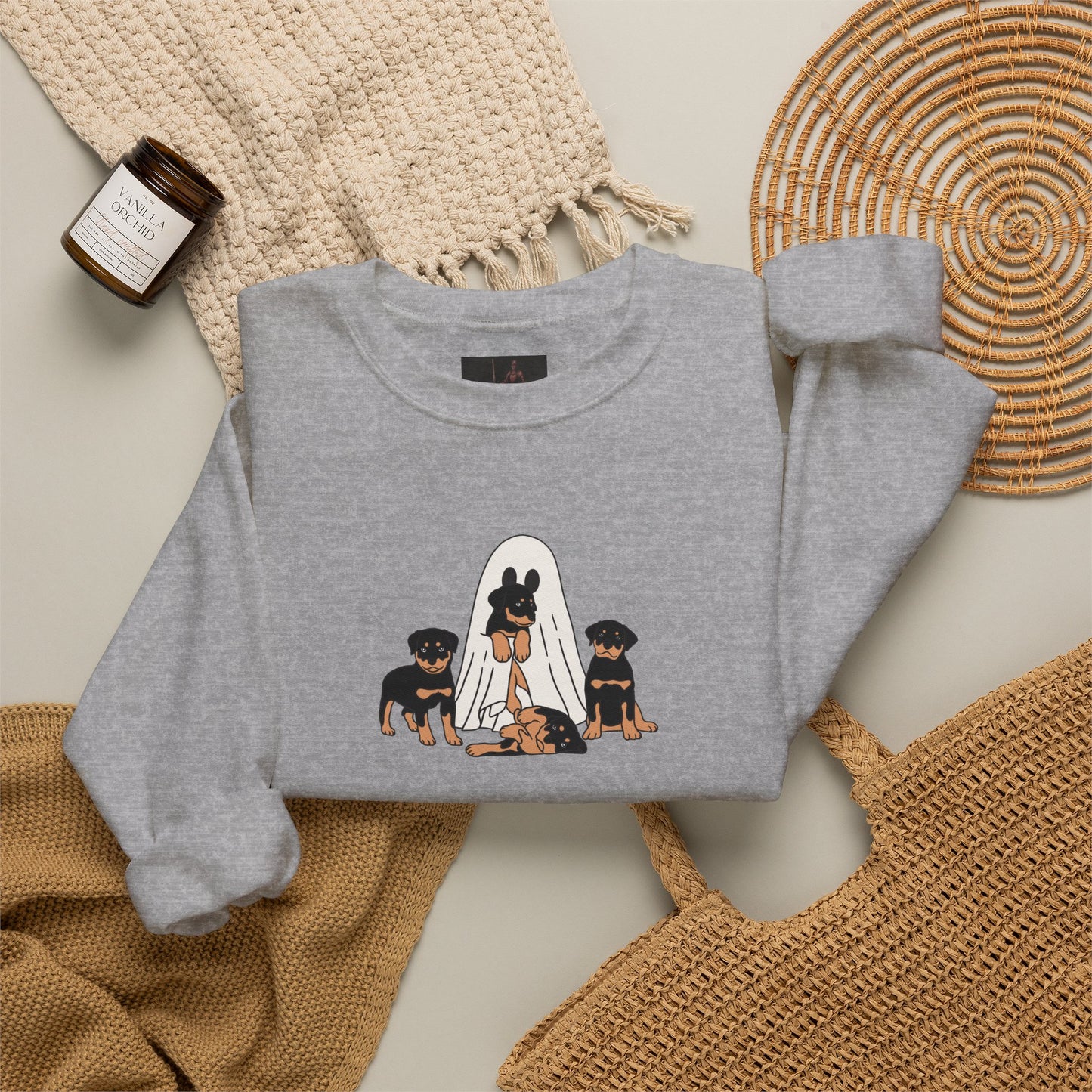 Friday Knights - Rottie ghost Crewneck Sweatshirt