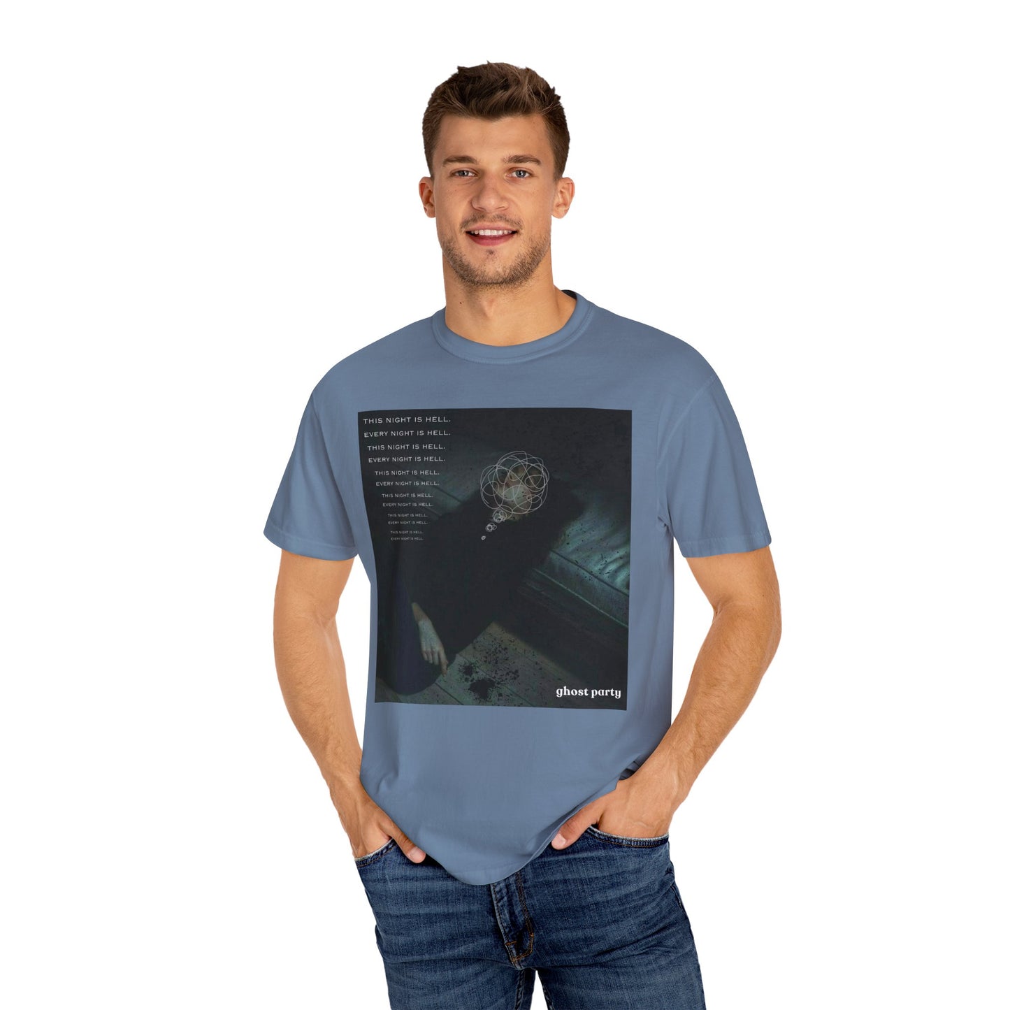 but this night is hell graphic tee