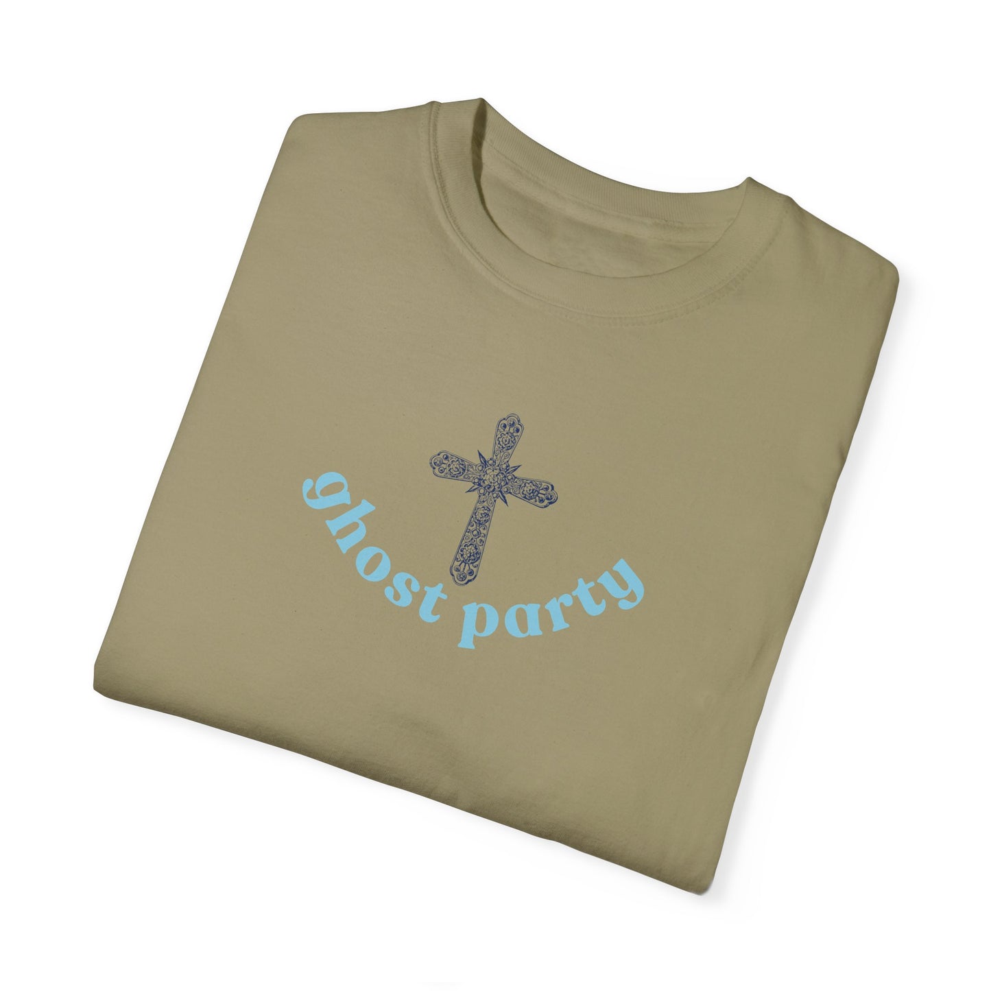Ghost Party blue cross tee