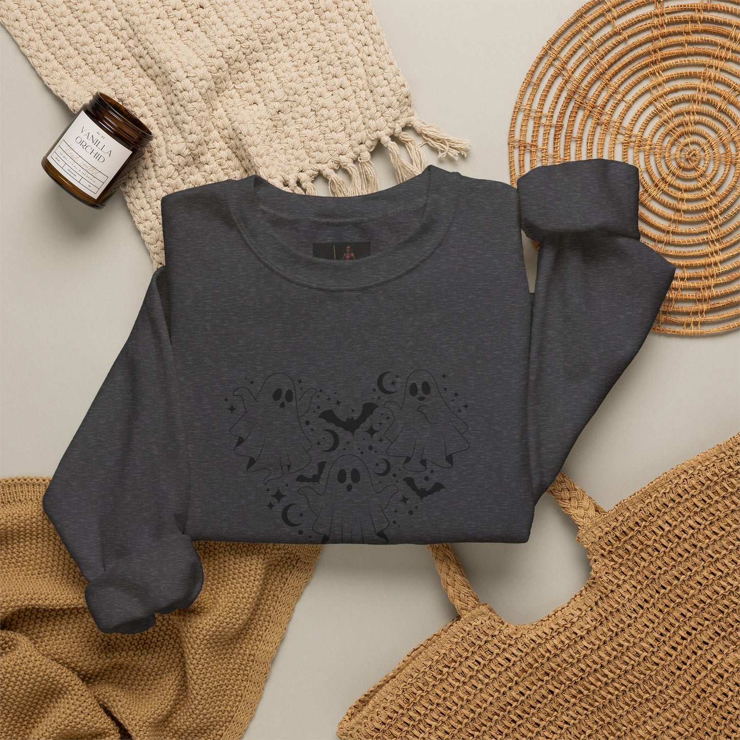 Friday Knights - Crescent Moon Heart Crewneck Sweatshirt
