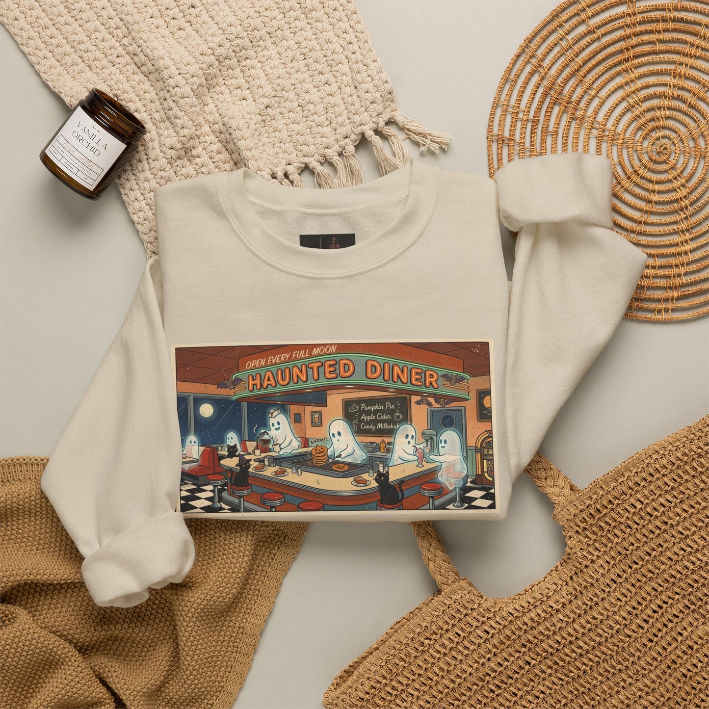 Friday Knights - Haunted Diner Crewneck Sweatshirt