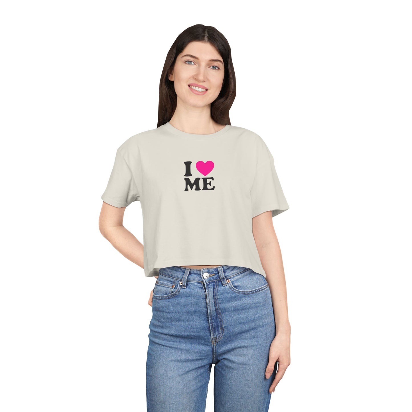 Friday Knights - I Love Me Women's Crop Tee
