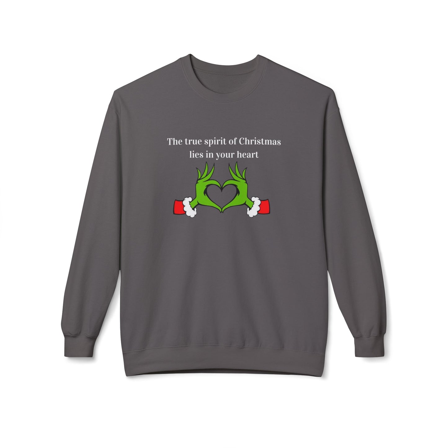 Friday Knights - Grinch the true spirit of Xmas... Fleece Crewneck Sweatshirt