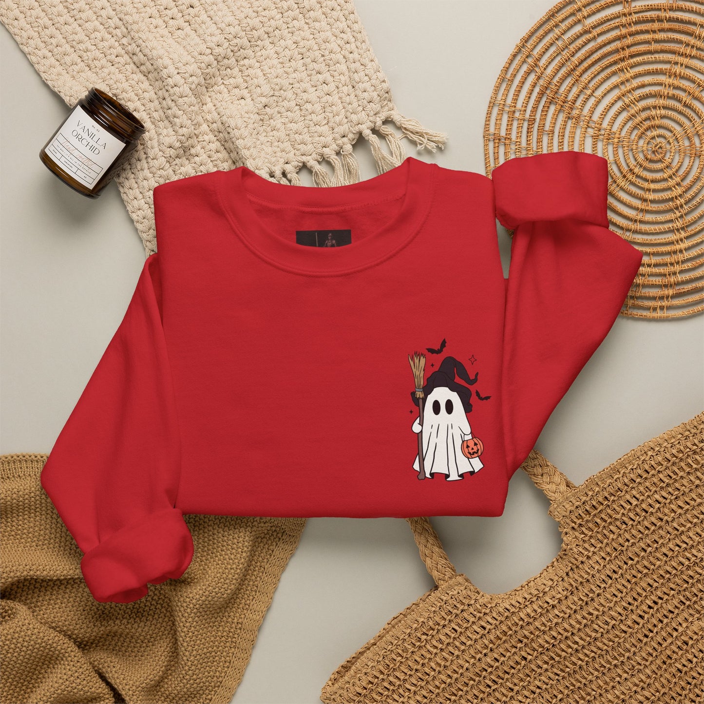 Friday Knights - Ghost in a Witch Hat Crewneck Sweatshirt