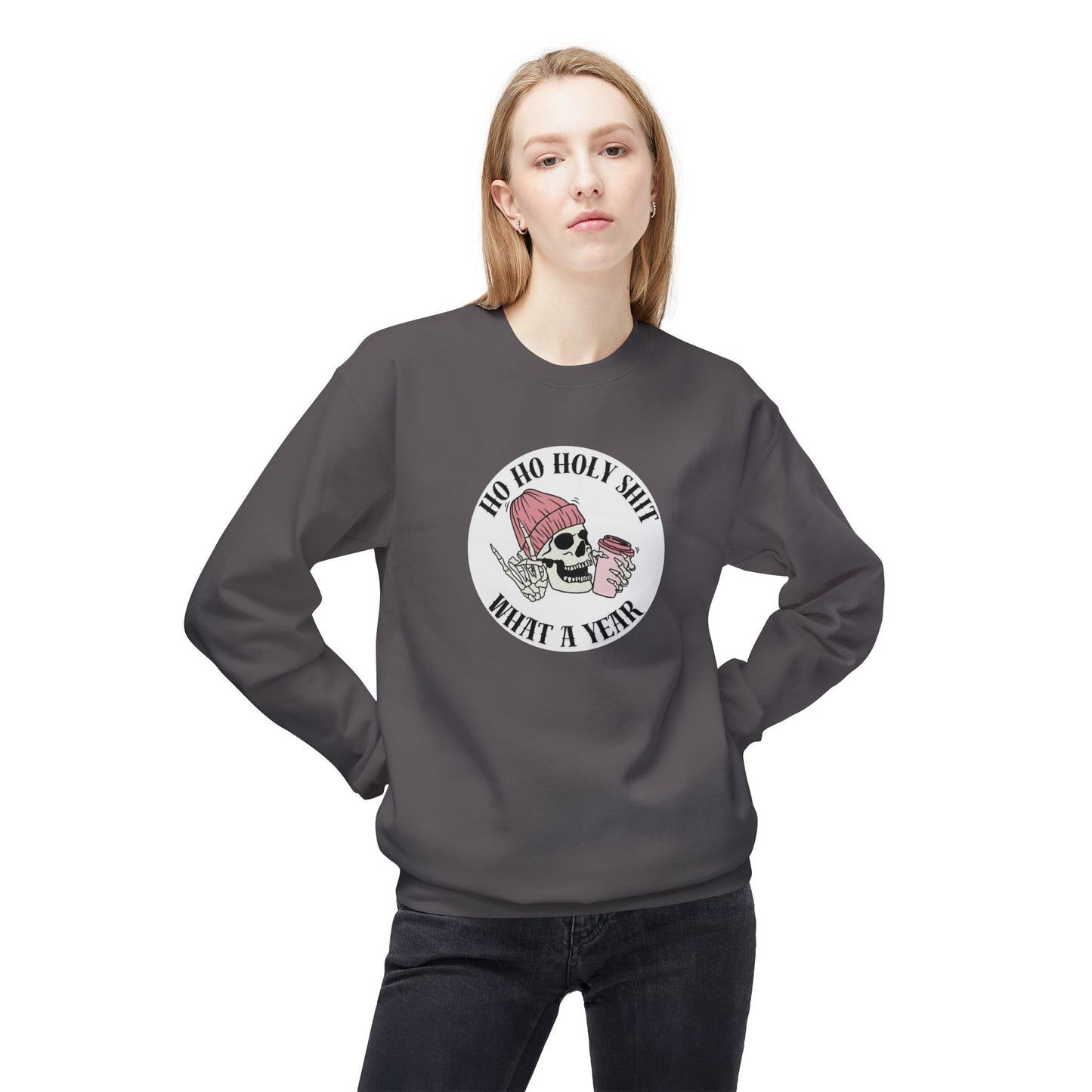 Friday Knights - 'Ho Ho Holy Shit What a Year' fleece crewneck