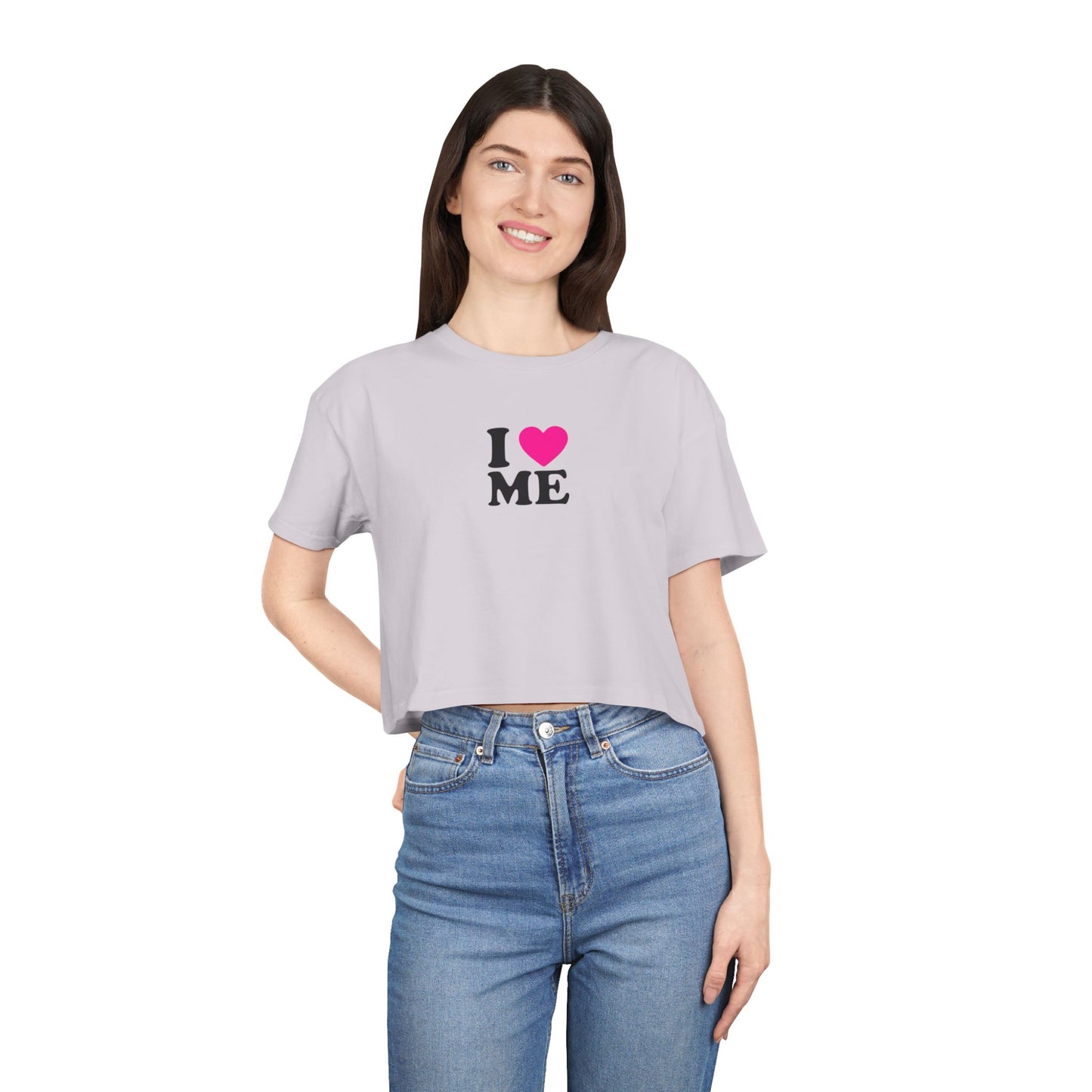 Friday Knights - I Love Me Women's Crop Tee