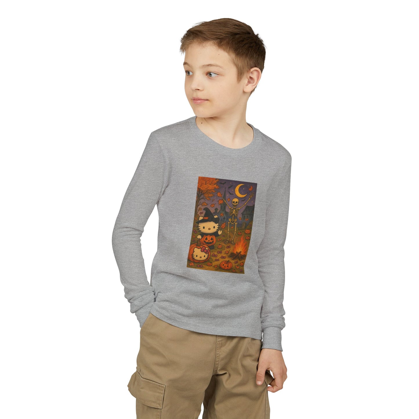 Friday Knights KIDS- Spooky Kitty, Pumpkin & Skeleton Design