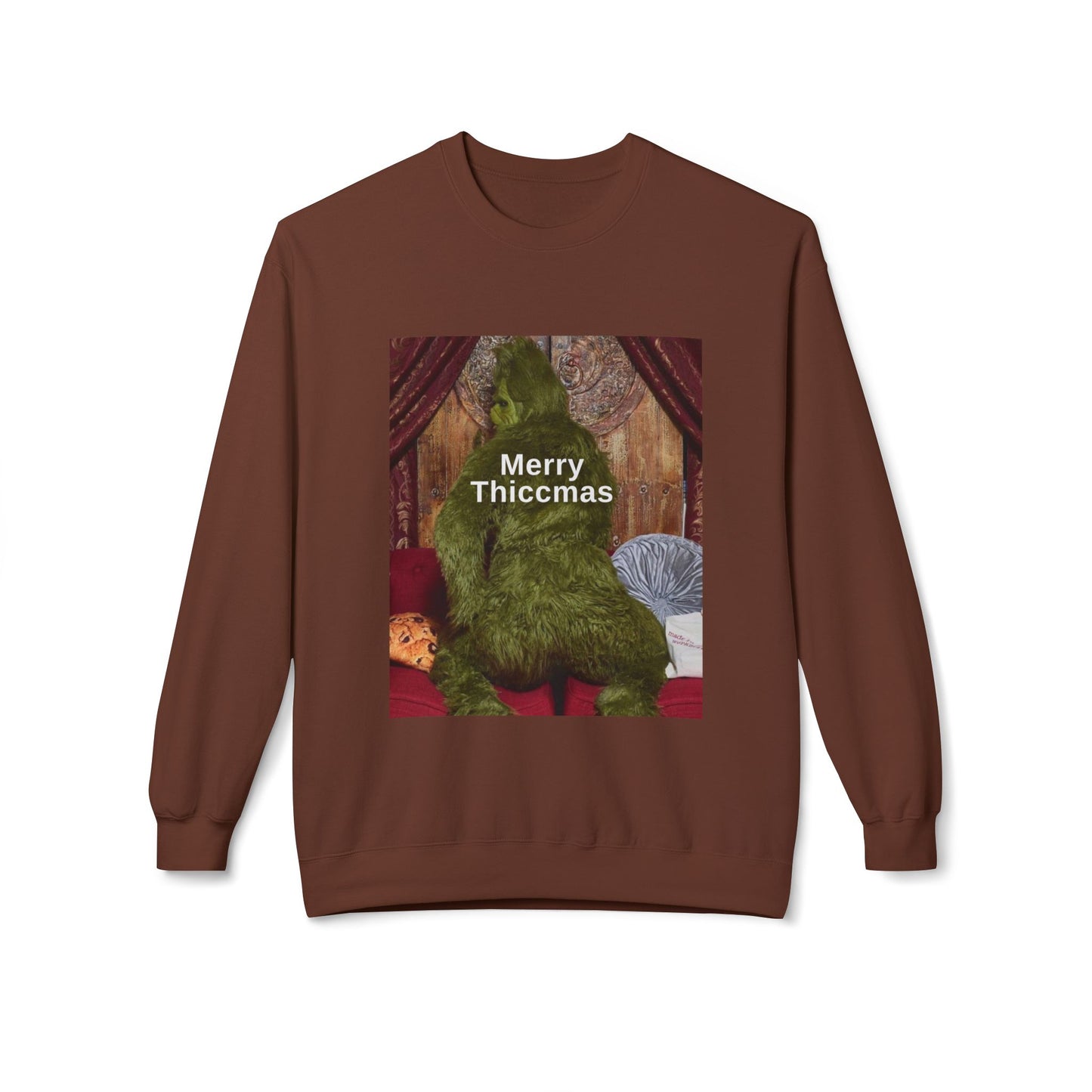 Friday Knights -  Merry Thiccmas grinch fleece sweater