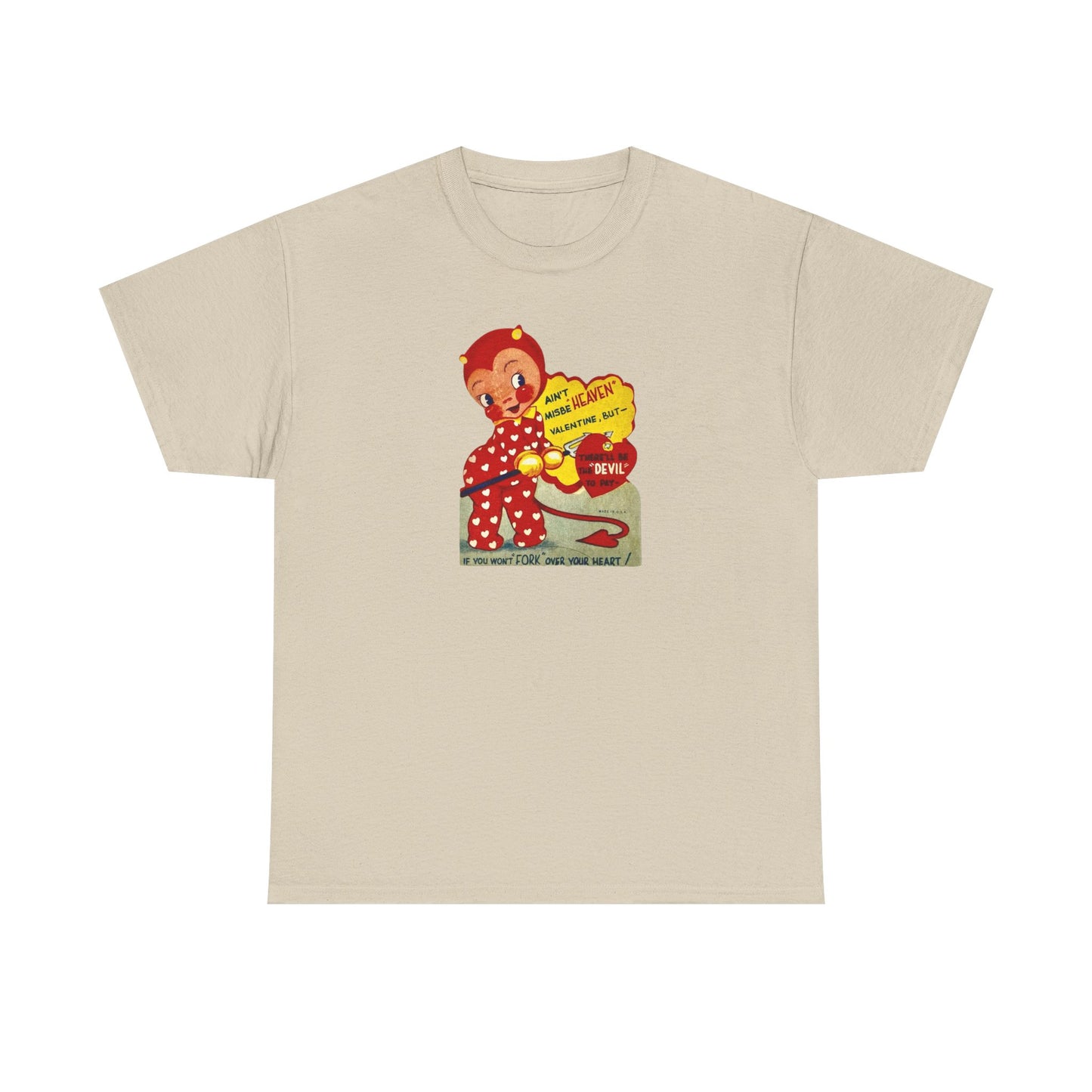 Friday Knights - Fork your heart Devil tee vintage Graphic T-Shirt