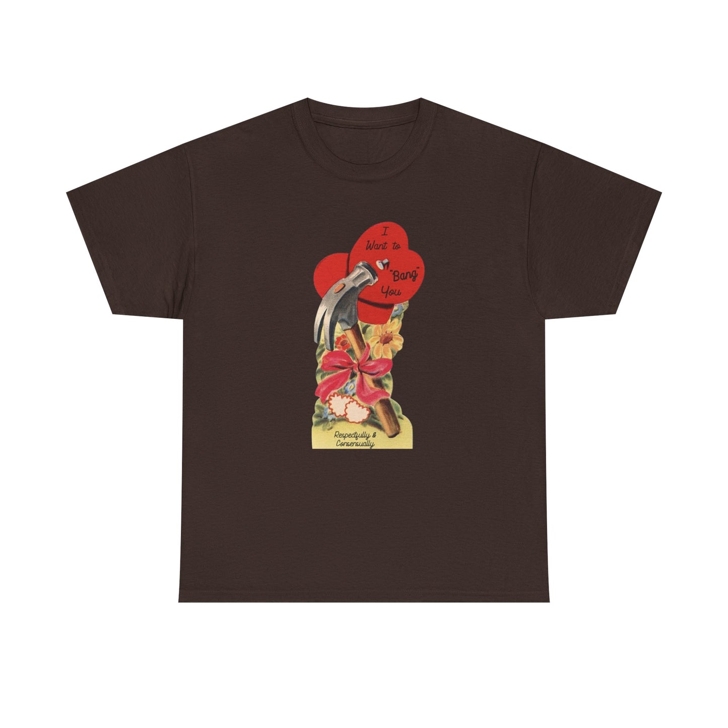 Friday Knights - I want to bang you hammer Vintage Valentine Graphic Tee