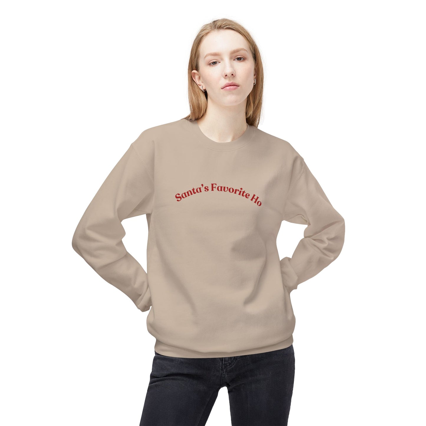 Friday Knights - Santa's Favorite Ho Fleece Crewneck Sweatshirt
