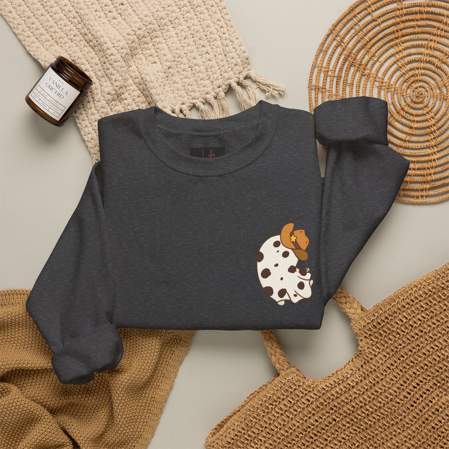 Friday Knights - Cow Spot Ghost Crewneck Sweatshirt