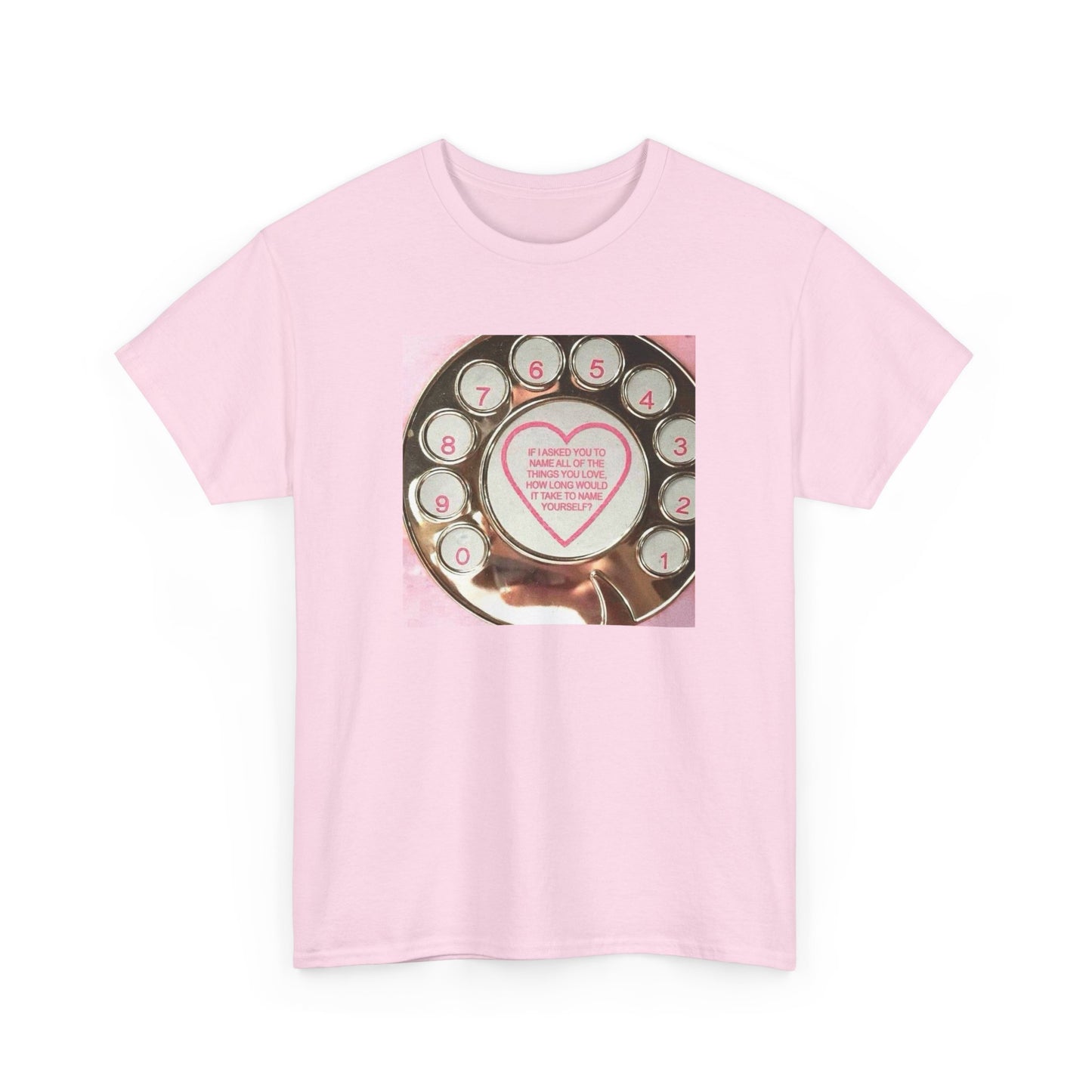 Friday Knights- Vintage Rotary Phone Heart T-Shirt love yourself