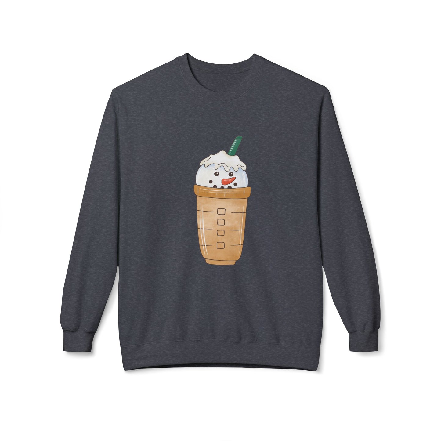 Friday Knights -  Snowman Coffee Cup Frappe fleece Sweatshirt