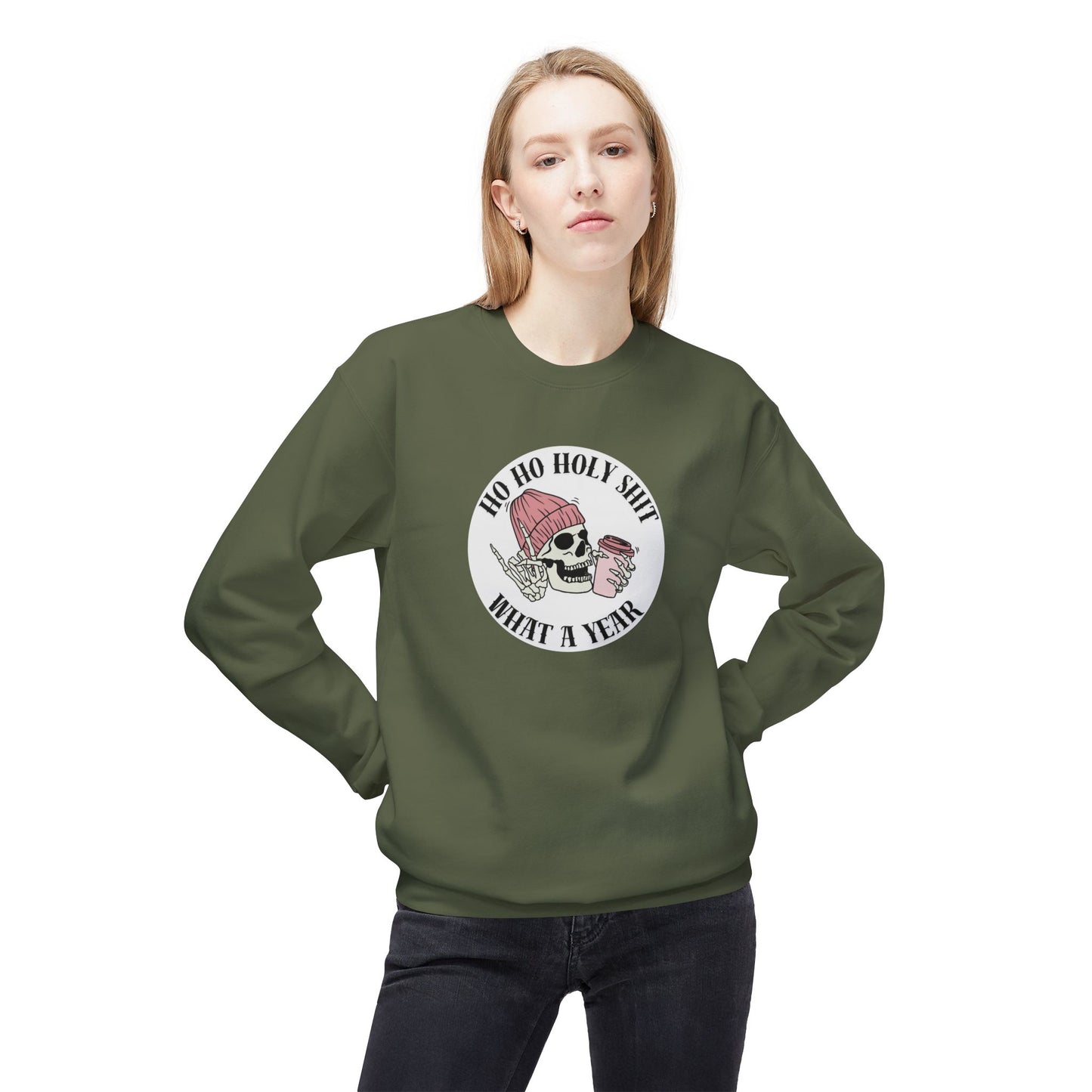 Friday Knights - 'Ho Ho Holy Shit What a Year' fleece crewneck