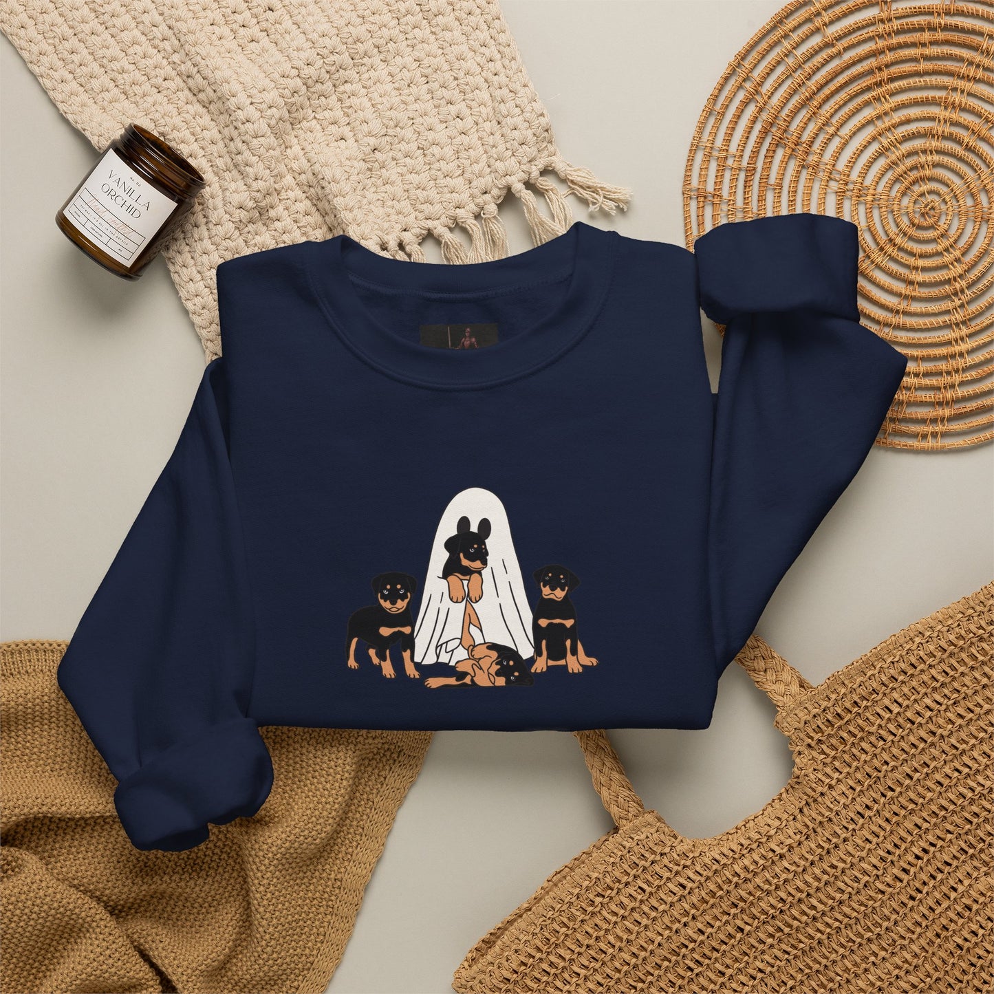 Friday Knights - Rottie ghost Crewneck Sweatshirt