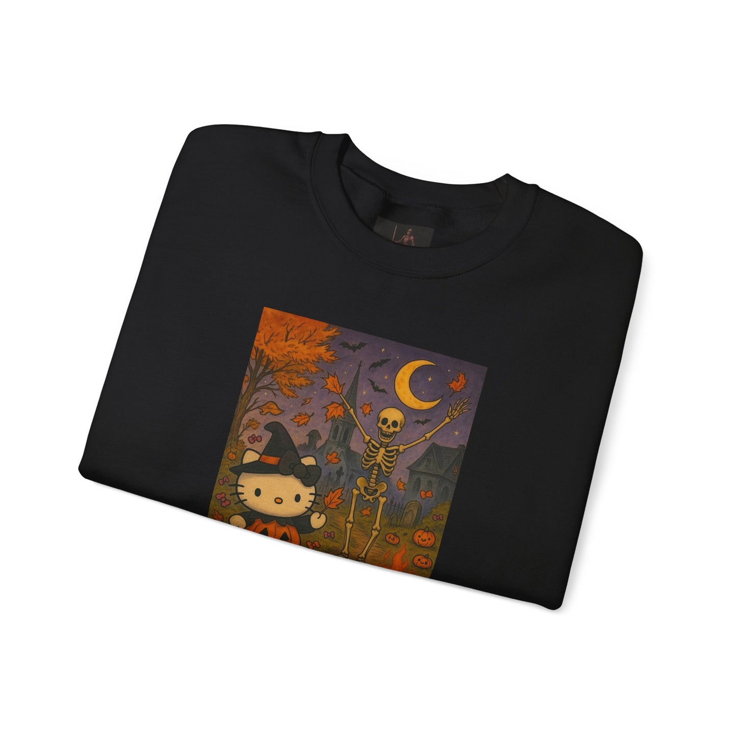 Friday Knights - Cute Halloween Kitty Pumpkin Night Graphic