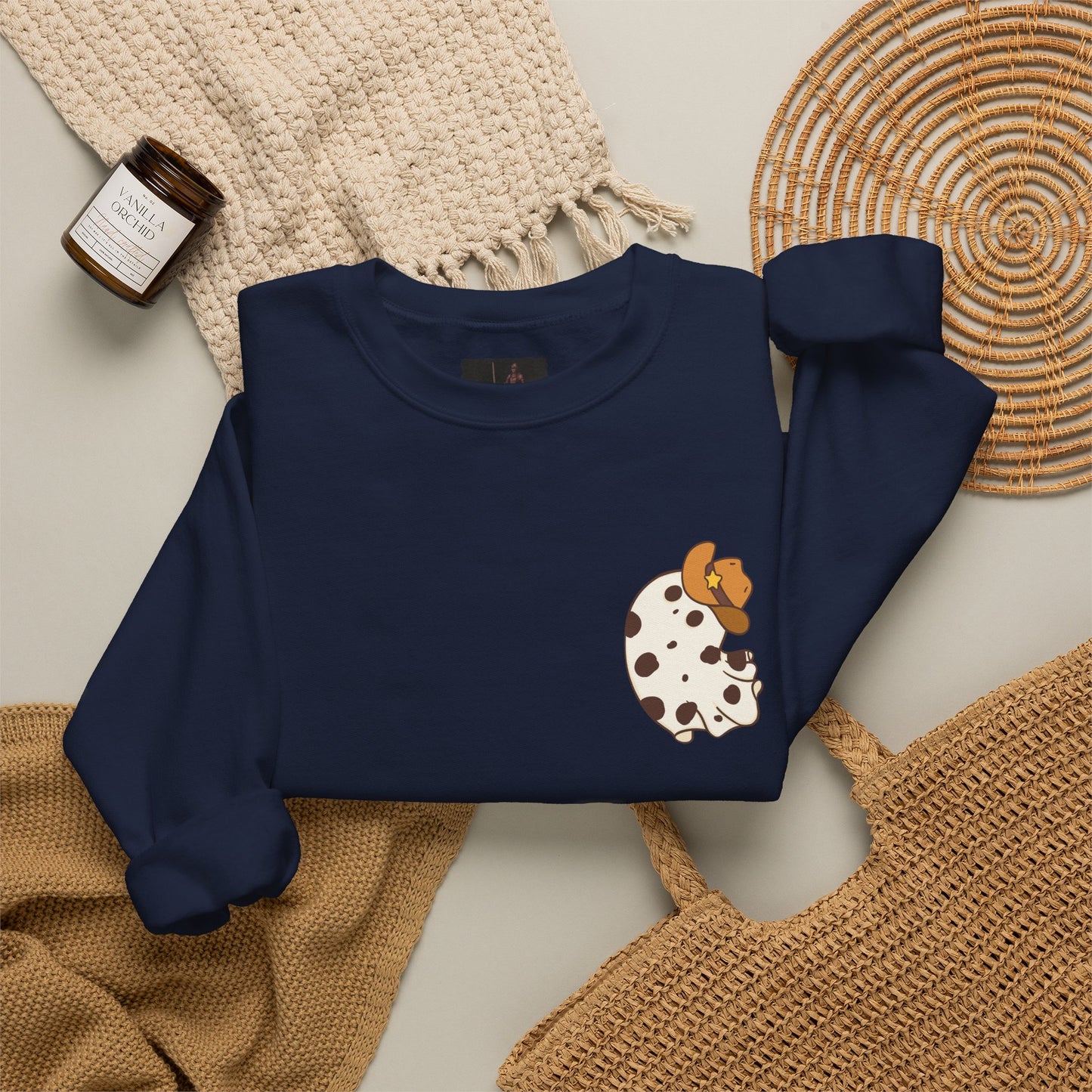 Friday Knights - Cow Spot Ghost Crewneck Sweatshirt