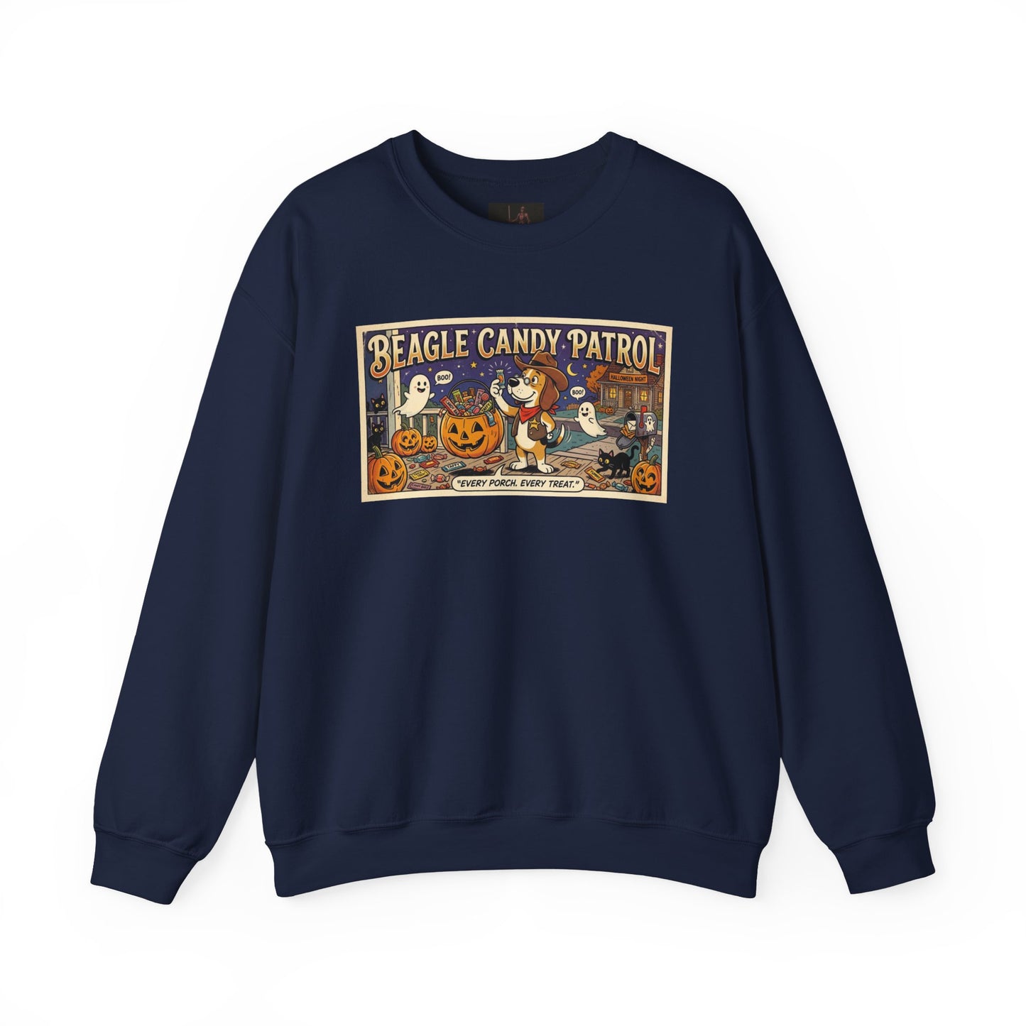 Friday Knights - Beagle Candy Patrol Halloween Crewneck Sweatshirt