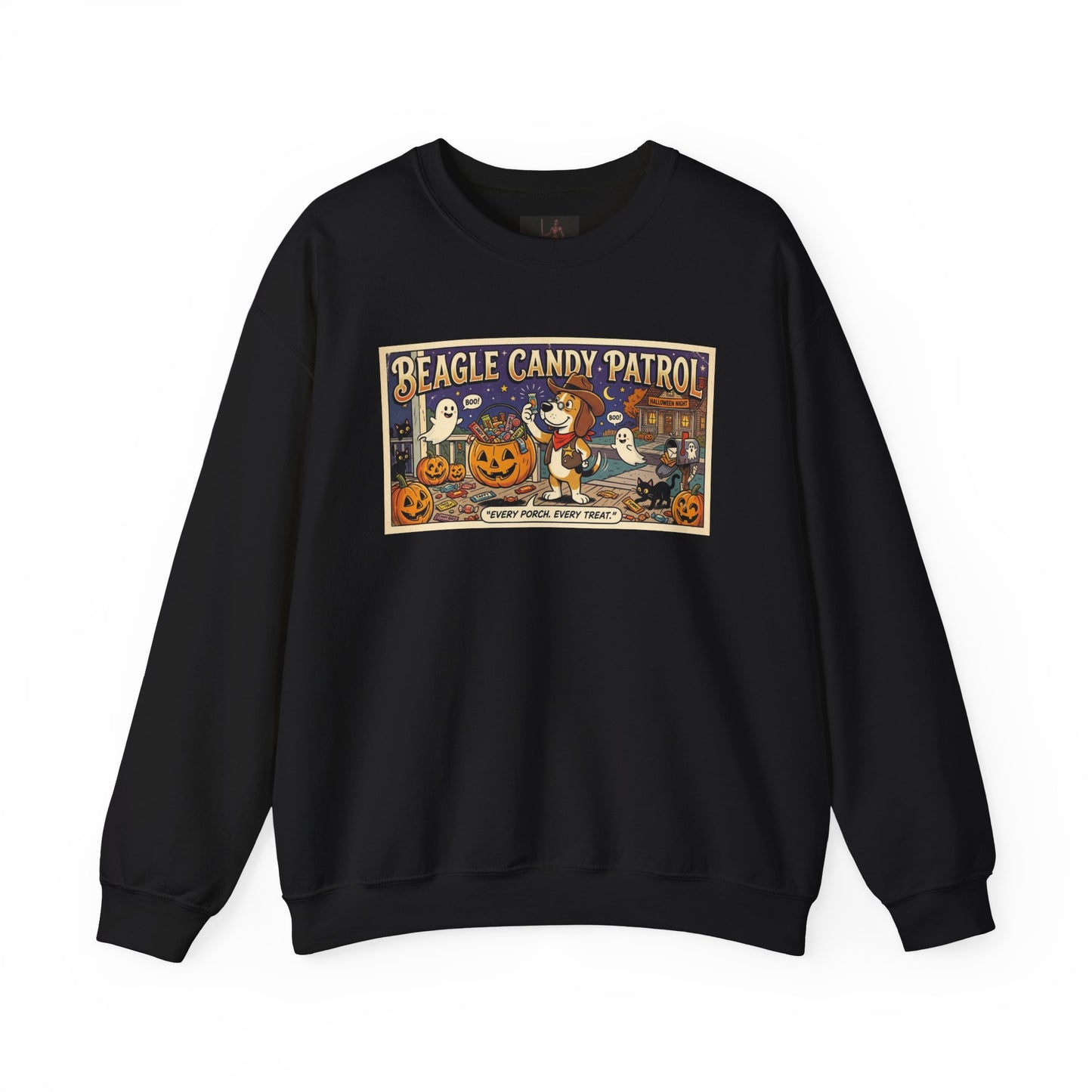 Friday Knights - Beagle Candy Patrol Halloween Crewneck Sweatshirt