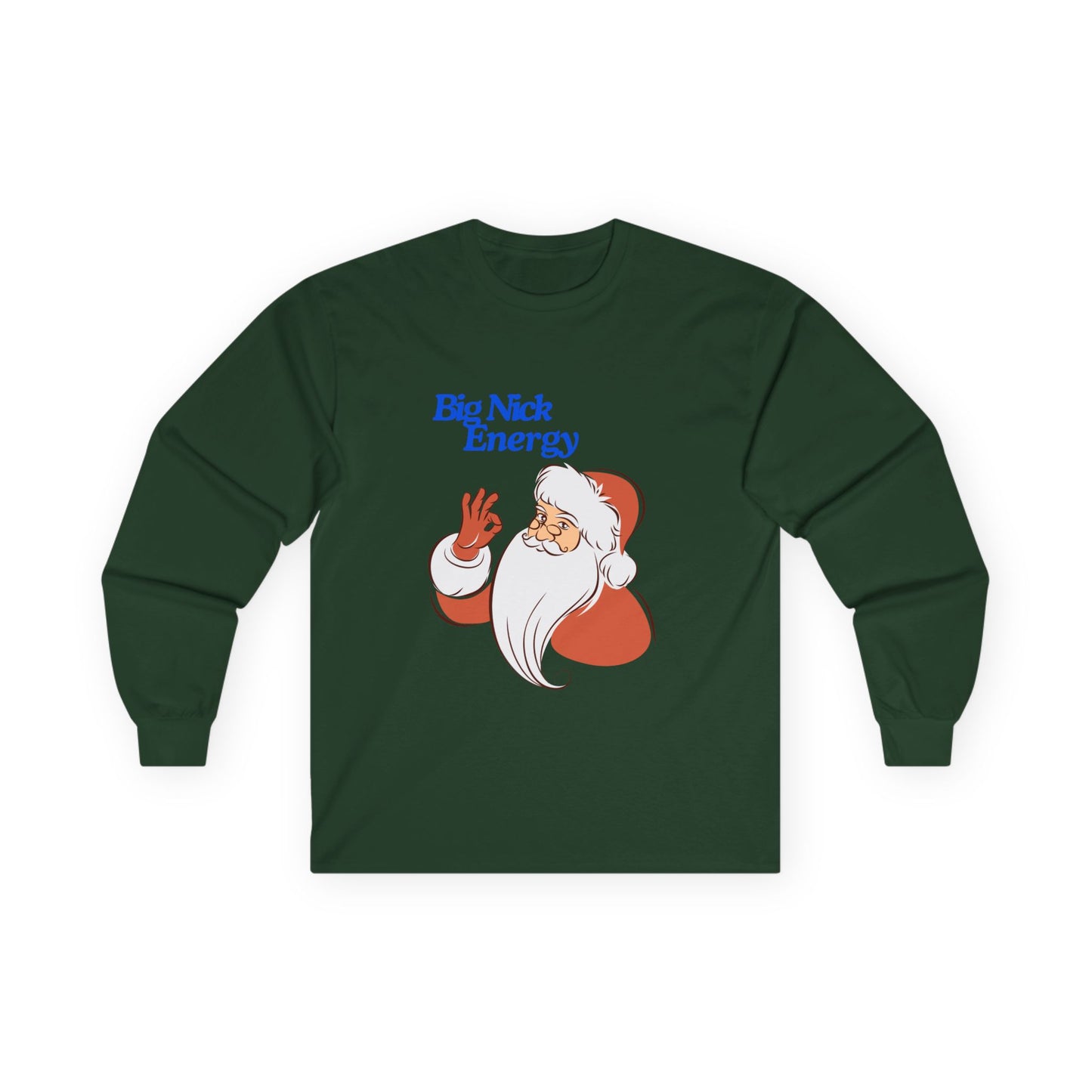 Friday Knights - Big Nick Energy Santa Long Sleeve Tee NONFLEECE