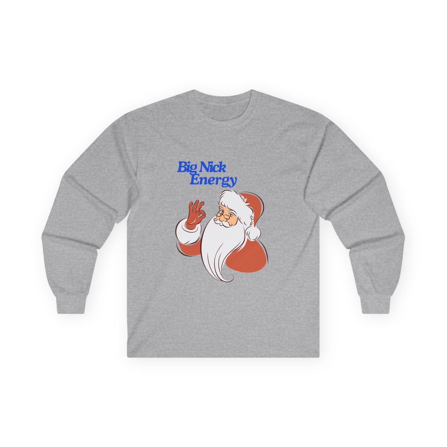 Friday Knights - Big Nick Energy Santa Long Sleeve Tee NONFLEECE