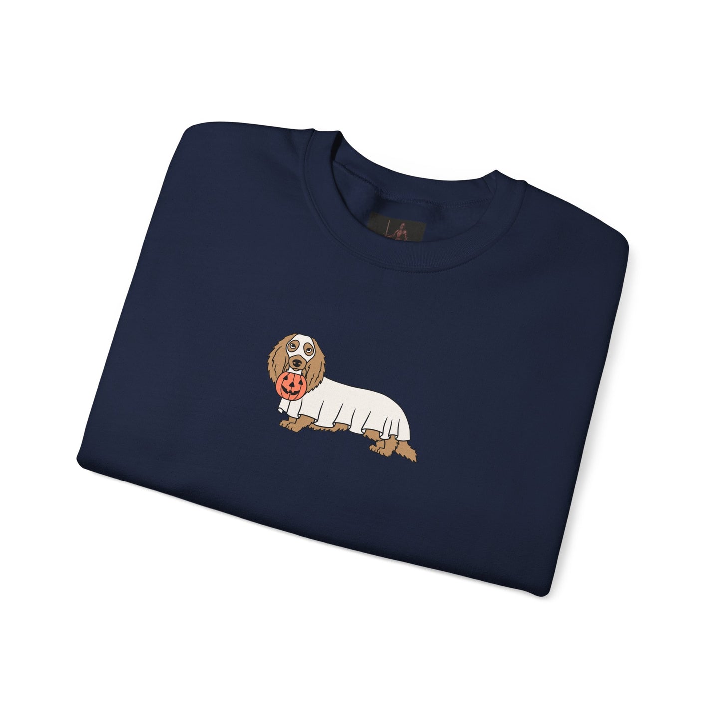 Friday Knights - Dachshund ghost Crewneck Sweatshirt