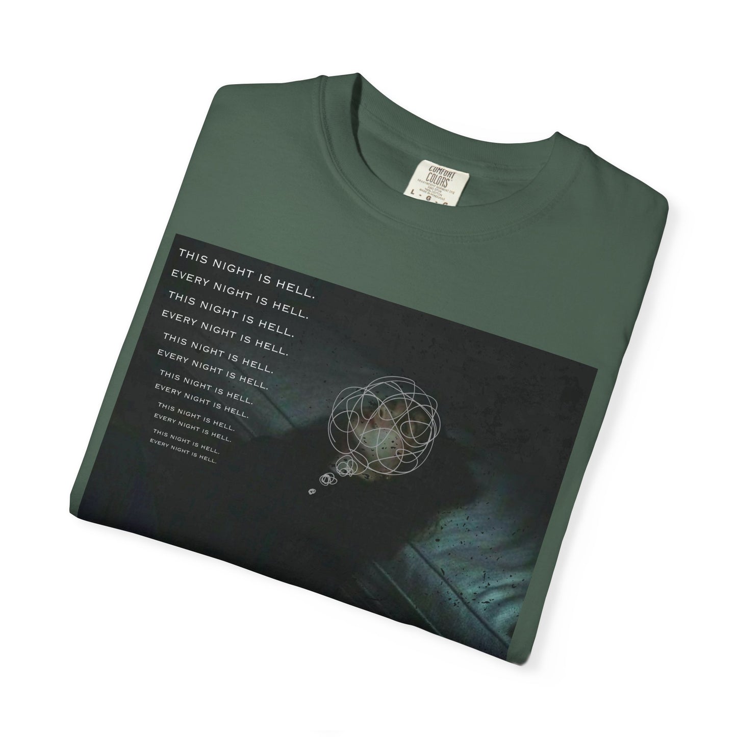but this night is hell graphic tee