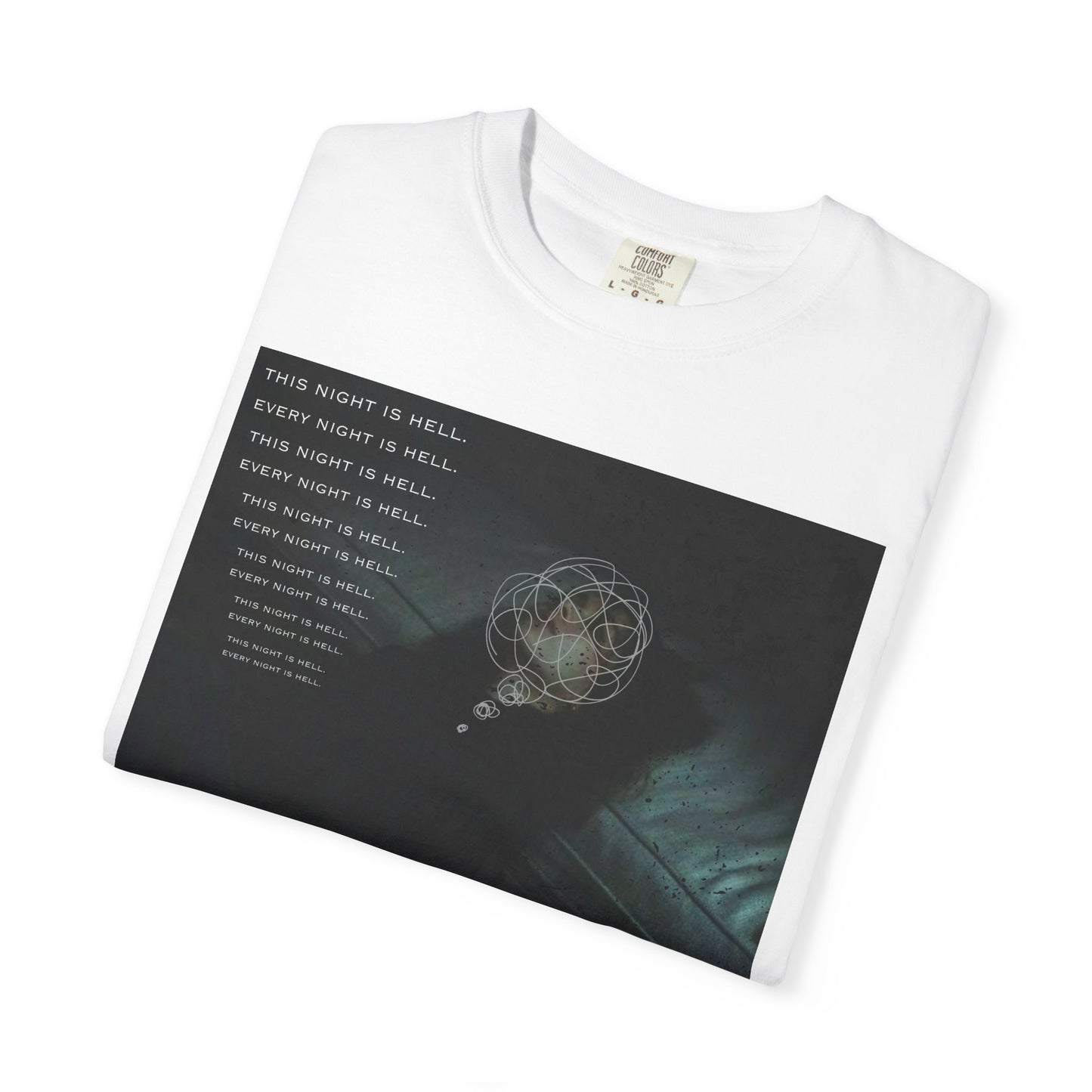 but this night is hell graphic tee
