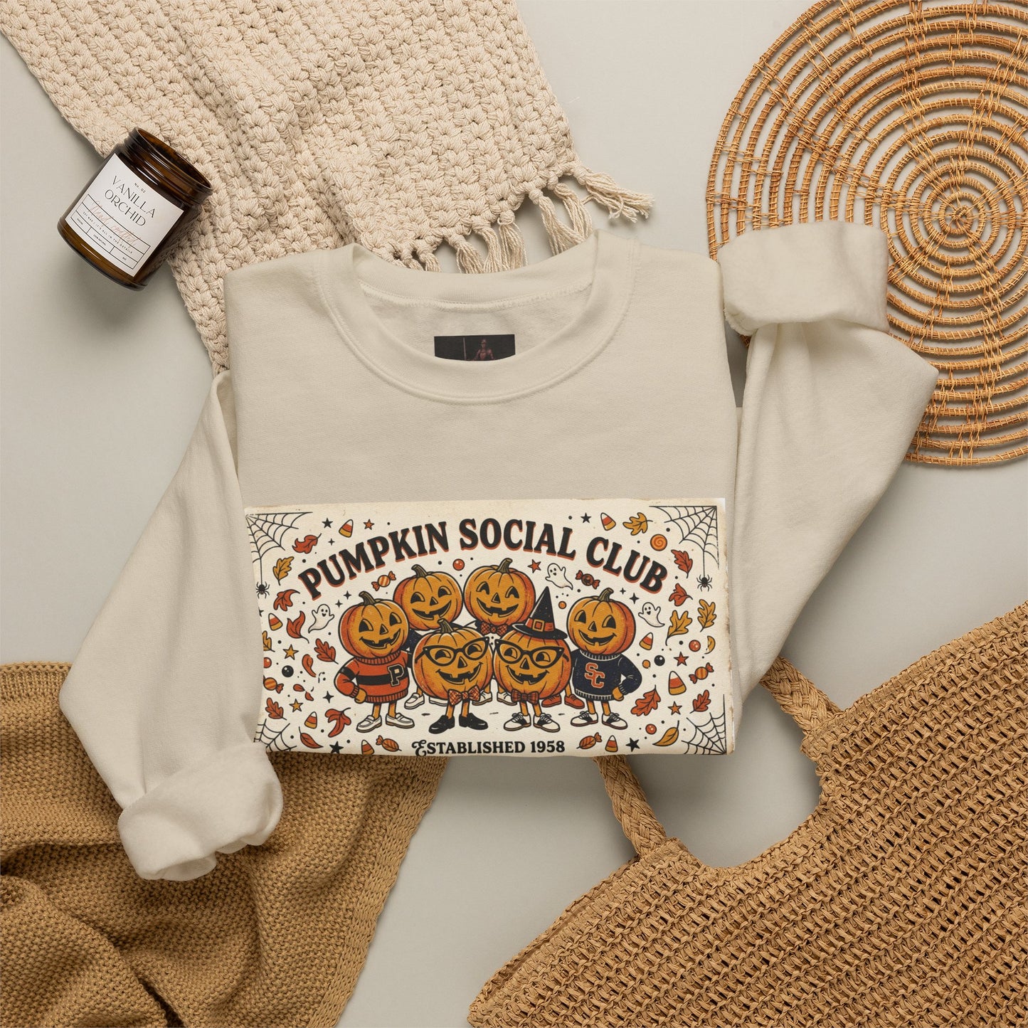 Friday Knights - Pumpkin Social Club Crewneck Sweatshirt