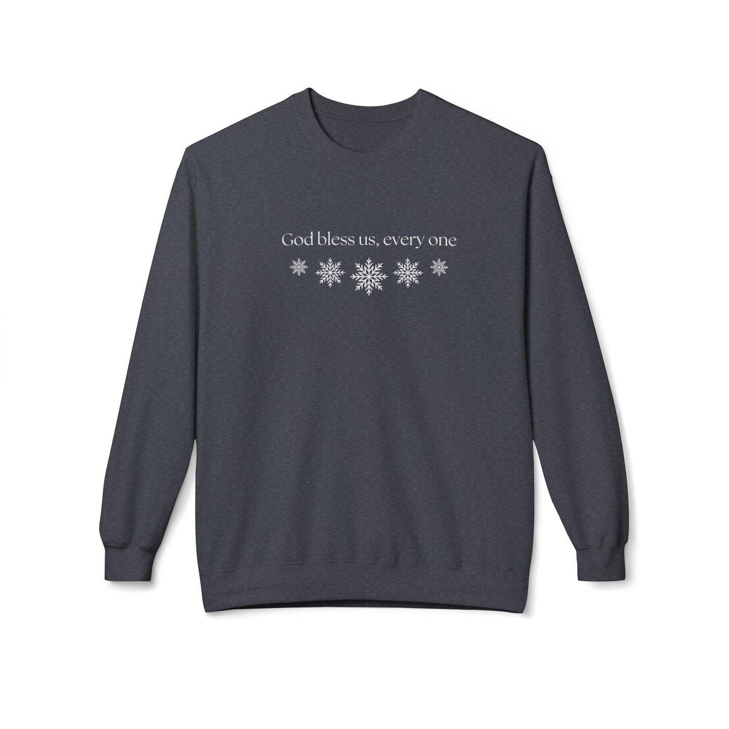 Friday Knights - God bless us, every one Snowflake Holiday fleece Pullover