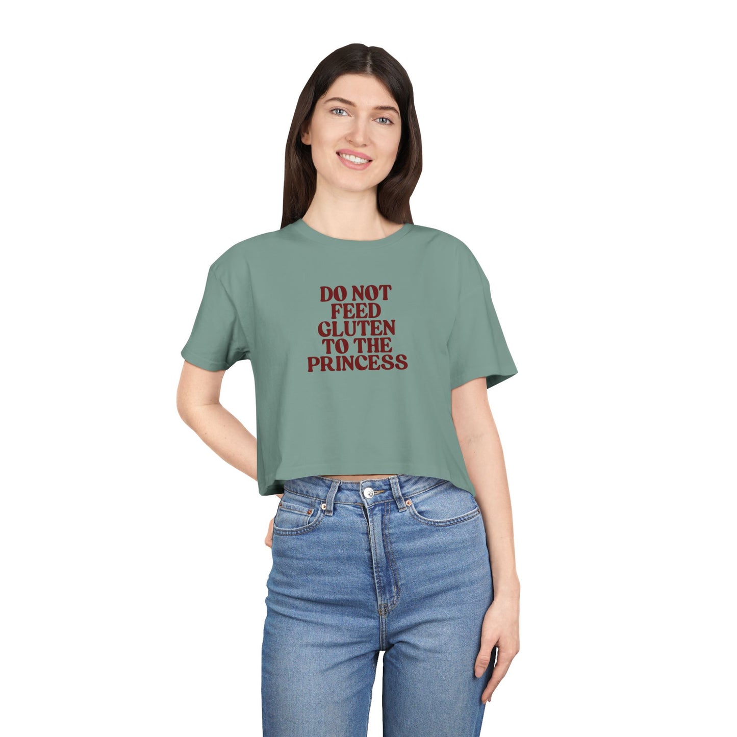 Crop Tee Do Not Feed Gluten to the Princess
