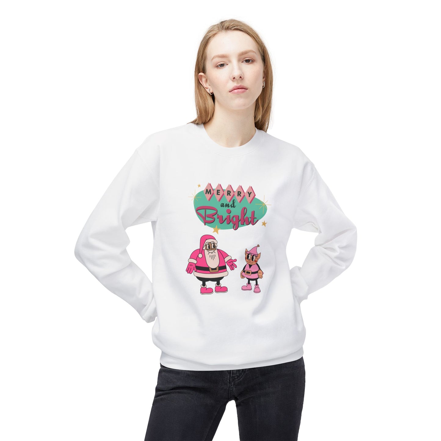 Friday Knights - Merry and Bright Crewneck fleece Sweatshirt