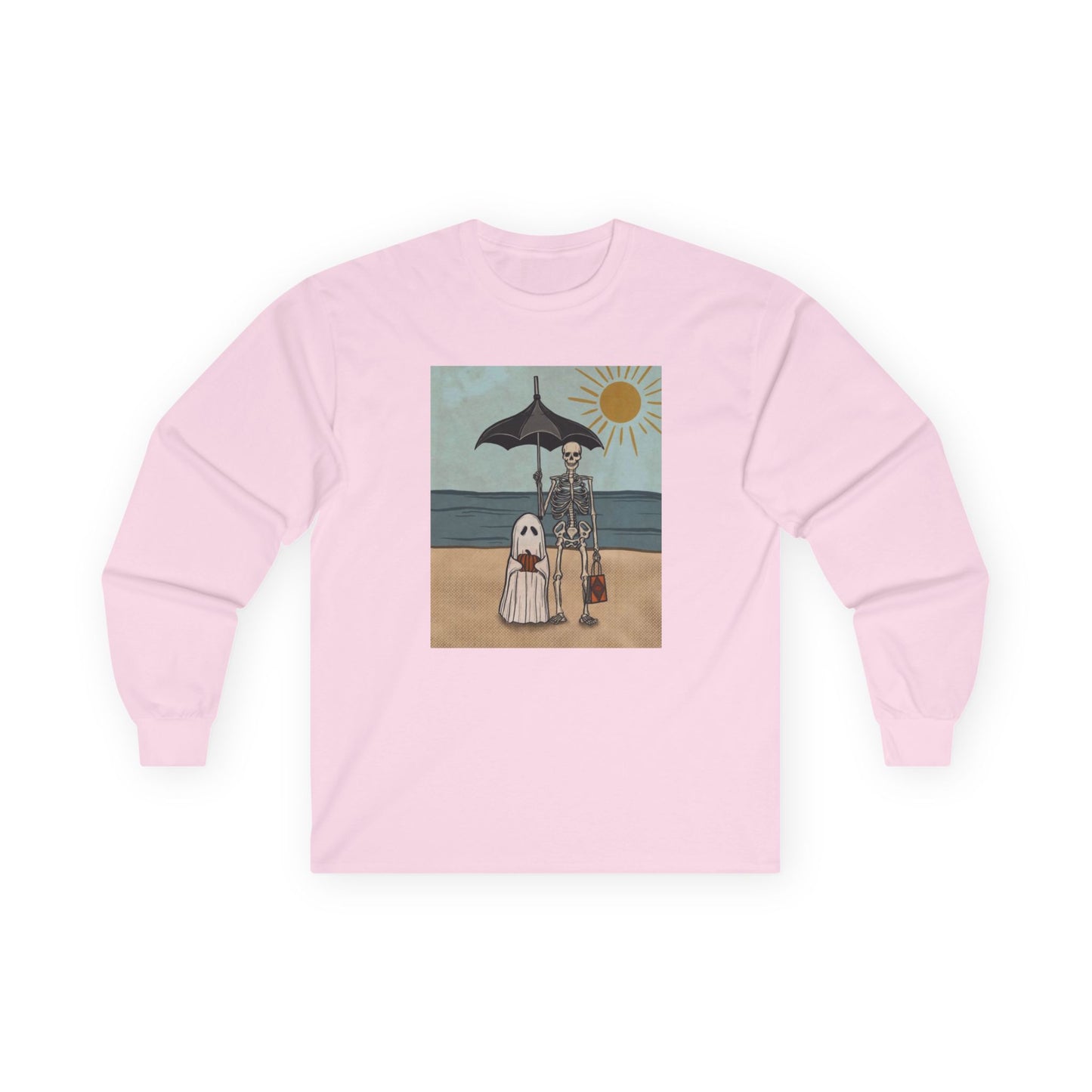 beach skeleton and ghost
